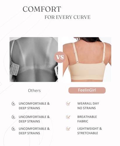 FeelinGirl Bras for Women No Underwire Lace Bralettes Wireless Full Coverage Seamless Bra Comfortable Everyday Bras No Padded4