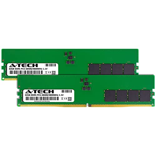 Image of A-Tech 64GB (2 x 32GB) RAM for Dell Precision 3660 Tower | DDR5 4800MHz DIMM PC5-38400 288-Pin Non-ECC Memory Upgrade Kit