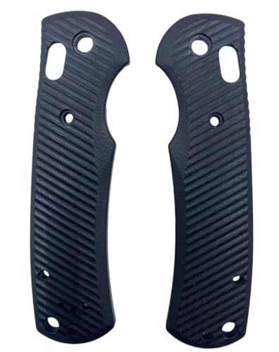 Aibote 1 Pair G10 Knife Handle Scales Glass Fiber Handles Patch DIY Tool fit for Benchmade Griptilian 551 550(Screws Included) (Black)
