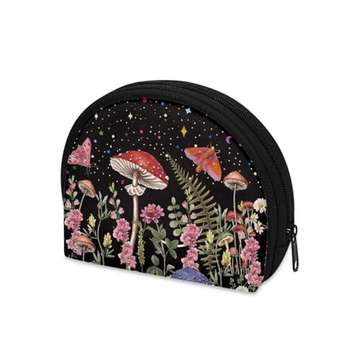 Mushroom Mini Wallet Plant Mini Travel Wallet Bag Small for Adults Kids3