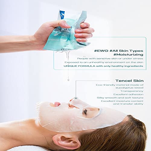 A Gift From The Stream I Korean Beauty Face Sheet Mask(10 Pack) I Only Ewg Green Level Ingredients I Deep Moisturizing I Panthenol, Sodium Hyaluronate, Ceramide 3 I 25Ml(0.85 Fl Oz ) I Mackbeauty #TOP3