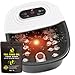 Foot Spa Bath Massager with Heat Bubbles and Vibration Massage and Jets, 16 OZ Tea Tree Oil Foot Soak Epsom Salt, Foot Soaker with Red Light, 22 Massage Rollers, Adjustable Temp -Black