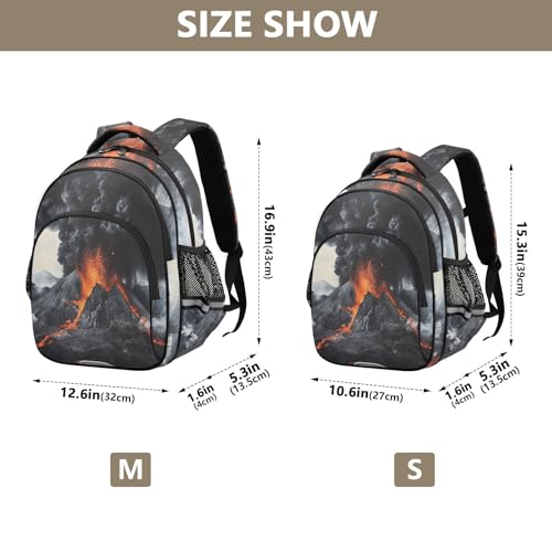 School Backpack for Boys Teen Bookbag Book Bags Volcano Eruption Casual Daypack Travel High Middle School Student3