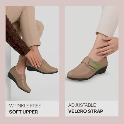 Image of FAUSTO Women's Outdoor Fashion Hook and Loop Platform Heel Wedges