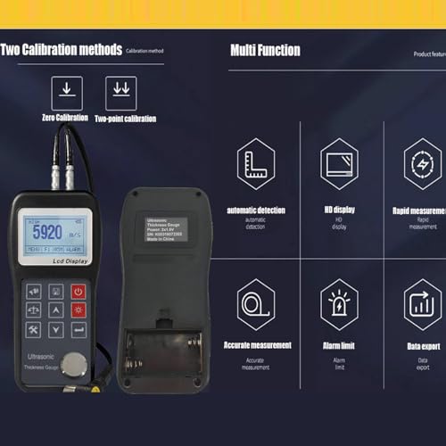 Calibrador Ultrasónico Digital para Metales 0.75-300mm USB miniatura 5