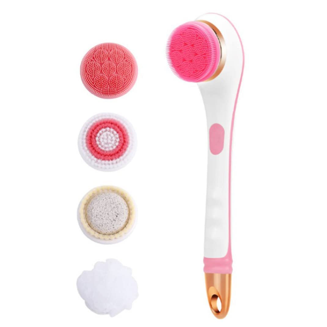 Edirftra Men's B Handheld Electric Ody Rush, Ody Scru Shower, Rush Cleansing Rush, Ack Scrubber Shower, Massage Exfoliating Scrubber, Soft Silicone, Us Rechargeable,