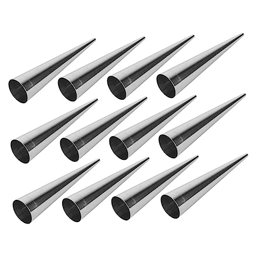 HOLIDYOYO 30pcs Stainless Steel Croissant Mold Baking Cone Molds for Croissants Desserts Breads Reusable Easy to Baking Supplies