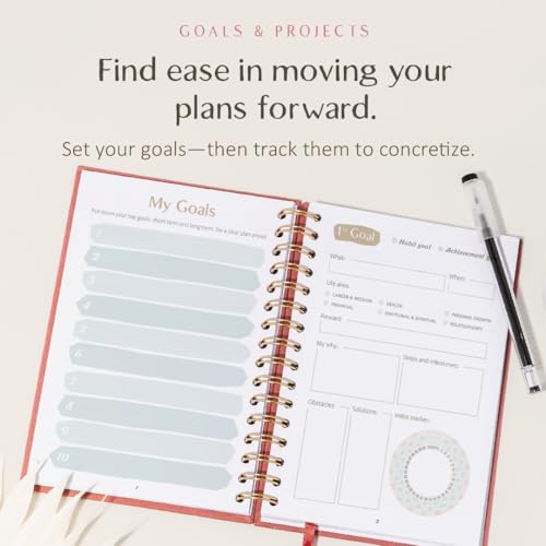 The ADHD Planner - Undated Daily Weekly Schedule Organizer Journal for Disorganized People - Habit Tracker Record Emotions & Mood - Academic Goals - Structure & Focus for Adults Brains (Spiral) (Red) - Image 6