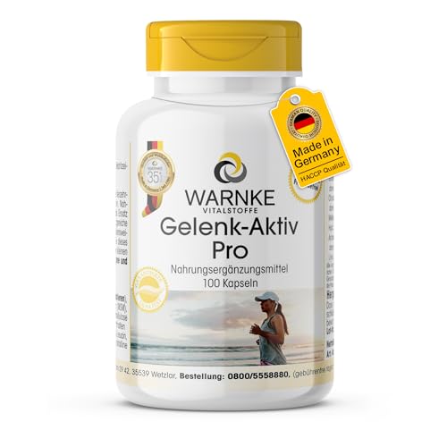 Gelenk-Kapseln - hochdosiert - mit Glucosamin, Chondroitin & Hyaluronsäure - 100 Kapseln | Warnke Vitalstoffe - Deutsche Apothekenqualität