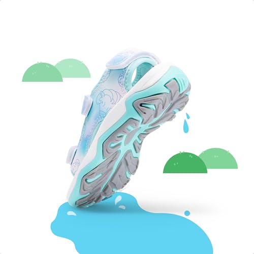 Image of DREAM PAIRS Boys Girls Summer Sandals | Outdoor Athletic Kids Sport Water Shoes Anti-slip Toddler Lightweight Comfortable Cute Cartoon Quick-drying