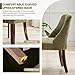 UVV Wooden Dining Chairs Set of 4, Mid Century Modern Chenille Upholstered Dining Room Chair Kitchen Chairs, Farmhouse Dinner Chair with Solid Wood Legs for Kitchen Dining Room, Green