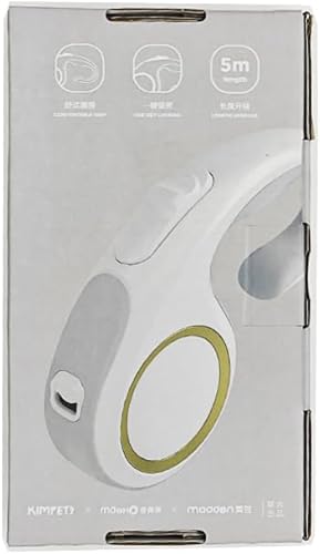 Miniatura 7 de Marchul Correa retráctil para perro de hasta 70 libras, 16 pies, correa de paseo para perros pequeños y medianos, sin enredos en 360 (16 pies, gris)