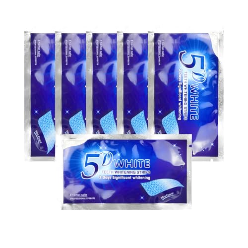 20 Piezas Tiras Blanqueantes para Dientes Blancos,Tratamiento Whitening en Casa,Efecto Blanco Intenso, Resultados Visibles desde la Primera Uso
