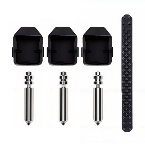 Kelawoly 3Pcs 0.4mm Hotend Nozzles Kit，All Metal Hot End Replacement for X with Silicone Sock Brush for High Speed Print