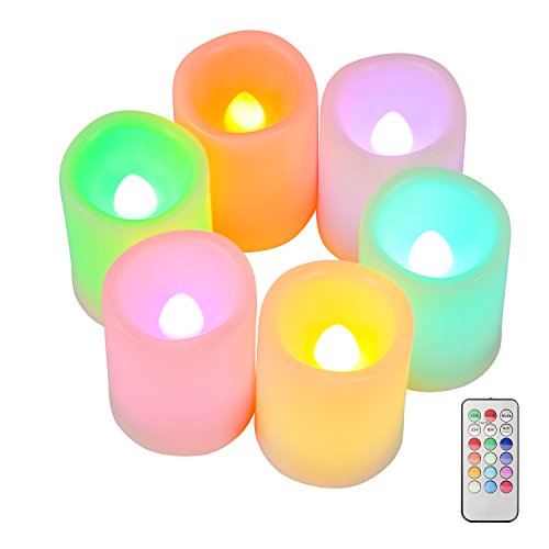 Kohree Set of 6 Flameless LED Color Changing Candles