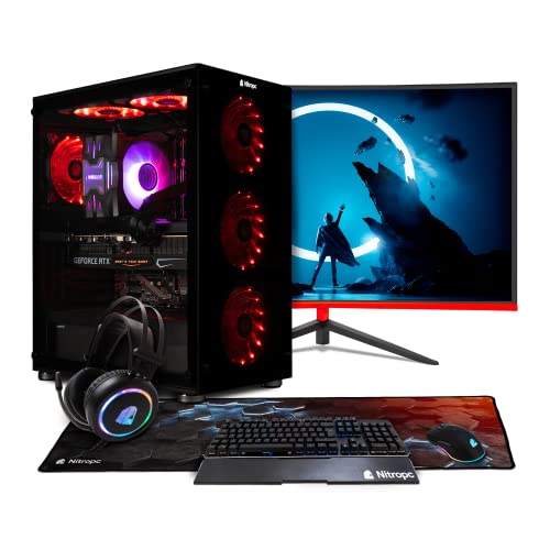 Pc Gaming Pack Nitropc - Pack Platinum | PC Gaming Completo (AMD Ryzen 7 5800X 8/16 4.7GHz, RTX 3060 12GB, RAM 32GB, M2 512GB + HDD 1TB,...