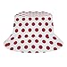 Fisherman Hat Red and White Polka Dot Summer Unisex Reversible Print Bucket Hat Mens Womens Bucket Hat for Travel Retro Spotted Pattern Print