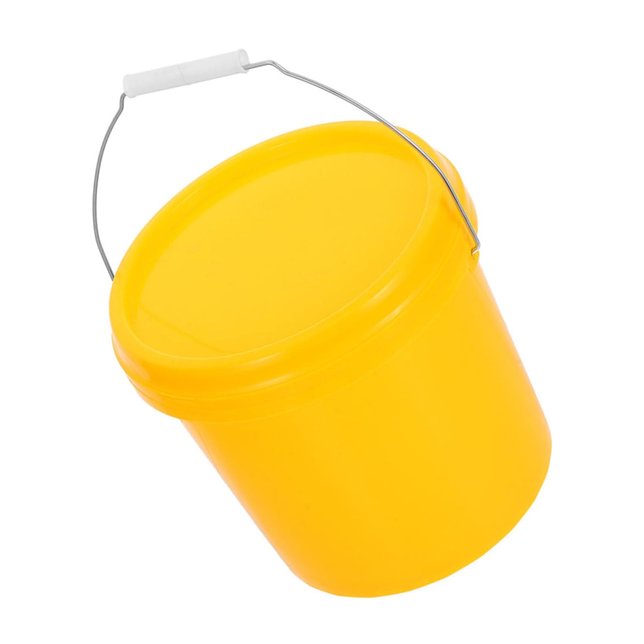 Secchio Plastica con Coperchio Ermetico da 5l, Piccolo Contenitore Sigillato con Maniglia per Casa, Conservazione Alimenti, Acqua, Riso, Resistente e Portatile per Uso Domestico