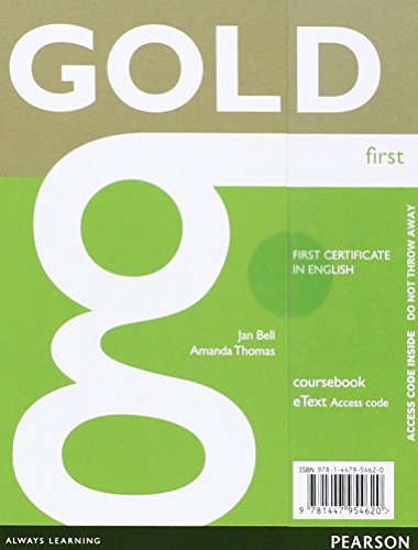  Gold First eText Coursebook Access Card