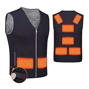 Verwarmd vest USB-opladen voor mannen en vrouwen Verwarming Bodywarmer Gilet Temperatuur instelbaar, constante…