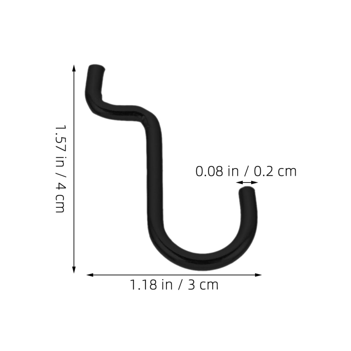 STOBAZA 12Pcs Heavy Duty Pegboard Hooks for Garage Tool Organization Wire Easy Installation for Supermarket Displays Fit for Pegboards