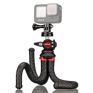 Lammcou Action Kamera Stativ, Flexibel Octopus Gorrila Ministativ Handstativ mit Actioncam Adapter, Multistativ…
