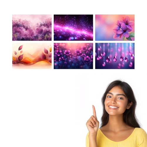 Image of SiddArtify Floral Galaxy Wall Art Prints Set - Abstract Flower Poster Decor for Living Room Bedroom - 12x18 inch Sticker Pack of 6
