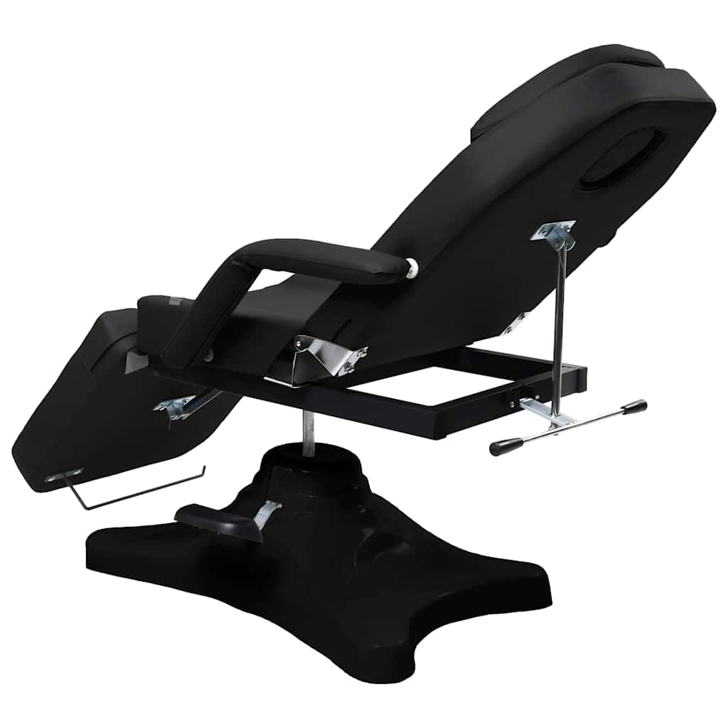 Massagetisch Schwarz 180 x 62 x 86,5 bis 118 cm, Therapieliege mit Gasfeder, Behandlungsliege drehbar 360 Grad, Kosmetikliege für Salon, Spa, Studio, Massage, Tattoo, 150 kg belastbar