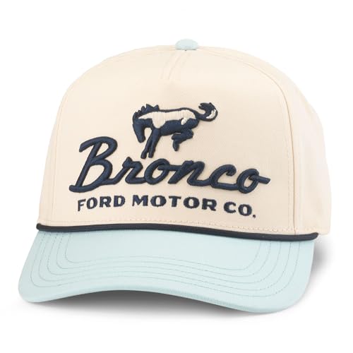 AMERICAN NEEDLE Bronco Scottie Adjustable Snapback Baseball Hat (25010A-BRONCO-IVLB)