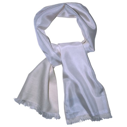 Men’s Premium Silk Cashmere Neck Scarf with 100% Silk Lining – 6” x 40” - 6 Classic Shades from2