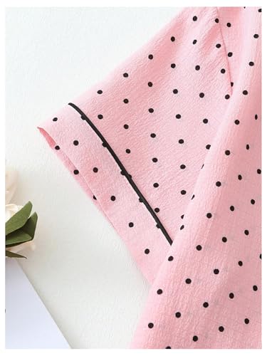 Image of Verdusa Pajamas For Women Set 2 Piece Summer Pajama Sets Cute Pjs Lounge Matching Button Shirt with Shorts