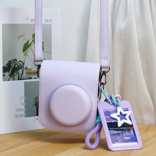 Funda para cámara Fujifilm Mini 12 en cuero PU lila miniatura 6