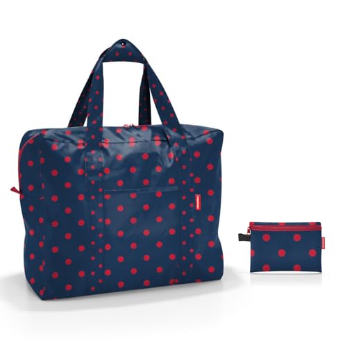 reisenthel mini maxi touringbag mixed dots red - faltbare kompakte Reisetasche mit trolley-Aufsteckfunktion - wasserabweisendes Gewebe, Couleur:mixed dots red