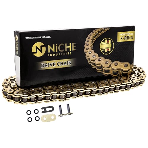Cadena dorada 428 X-Ring NICHE de 126 eslabones para evitar el desgaste 5