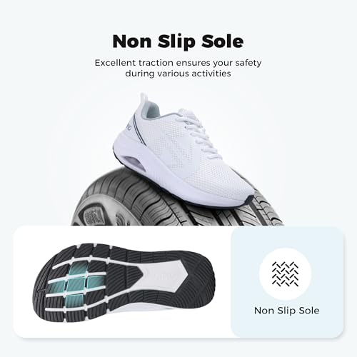 MAFEKE Women's Wide Toe Box Walking Shoes for Plantar Fasciitis, Arch Support Orthotic Wide Width Athletic Tennis Running Sneakers for Woman US Size 6-114