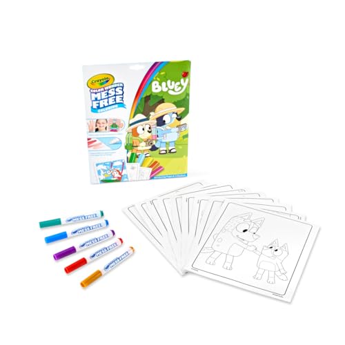crayola bluey color wonder coloring set 18 bluey coloring pages toddler stocking stuffer holiday amp christmas gifts for kids mess free coloring for toddlers toys amp games