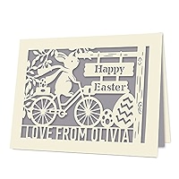 Personalised Easter Card, Mum & Dad Easter Card Daughter Son Granddaughter Grandson Niece Nephew - View #3