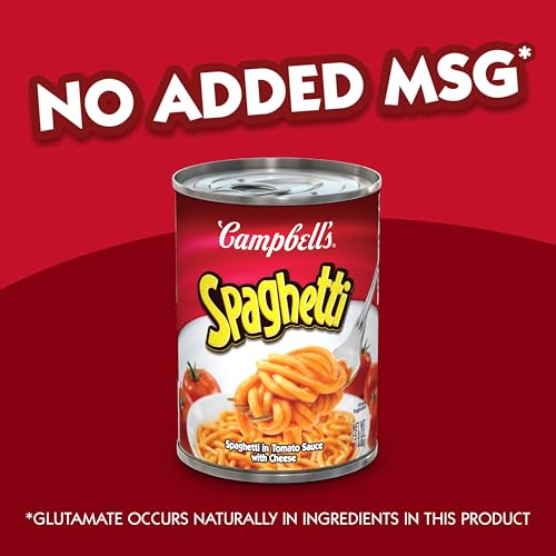 Campbell's Canned Spaghetti, Snacks for Kids and Adults, 15.8 OZ Can (Pack of 12)