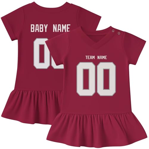 Image of KREDE Baby Clothes Unisex Bodysuit Jersey Style Custom Name Number for Baby Boys