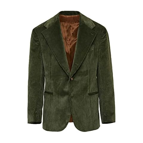 Lacoac Men's Green Corduroy Blazer Cover