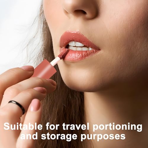 Image of 6 Pcs DIY Lip Gloss Making Kit, Empty Lip Balm Containers for Cosmetic Organization, Portable Lip Gloss Tubes for Travel and Makeup Storage, Refillable Lip Gloss Container Set