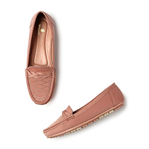 Image of Marc Loire Womens Soft Comfortable Anti Slip Flat Loafers for Casual & Office Wear