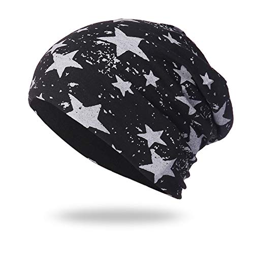NRUTUP Cold Weather Hats, Full Five-Star Male and Female Five-Pointed Star Knit Hat Pile Cap Ear Protector.