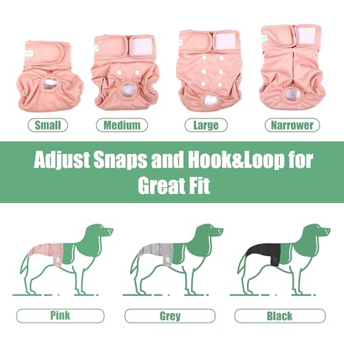Image of wegreeco Washable Female Reusable Premium Dog Diapers,Pack of 3,Small Dog Puppy & Doggy Diapers Female,Dog Period Panties Diapers Female in Heat