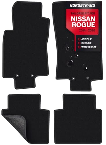 Floor Mats for Nissan Rogue T32 2014-2020 (not for Sport & Select) - Tailored 3D Fit - Front & Rear Set of 4 - Anti-Slip Backing - 30oz Carpet Mat Heavy Duty - All Weather Car Liner Floormats