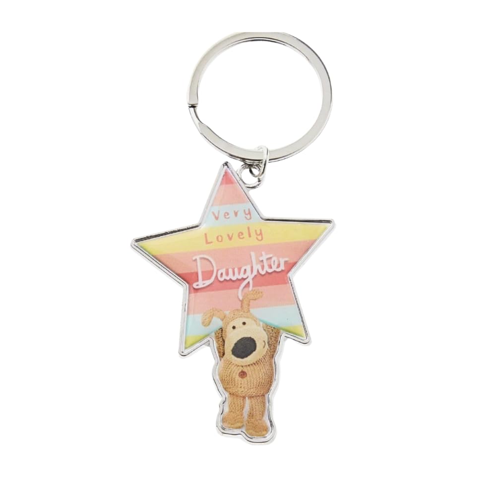 HOX Boofle Enamel Stainless Steel Keychain Keyring - Daughter