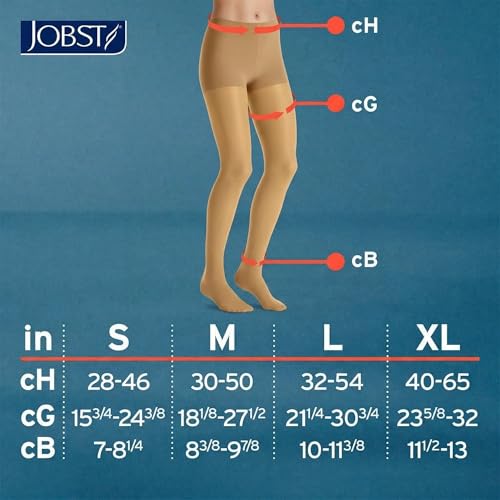 Image of JOBST UltraSheer Waist-High Compression Stockings for Women - Closed Toe - Medical Compression 20-30 mmHg - For Varicose and Spider Veins - Helps Prevent Swelling