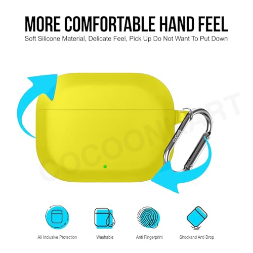 Image of Soft Silicone Case Cover Compatible for OnePlus Nord Buds 3r (2025) -Yellow