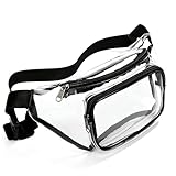LAIYORA Transparente Gürteltasche,Transparent Waist Bag with Adjustable Belt Stadium Approved Bauchtasche Holographic Klar Hüfttasche für Damen Herren Männer Jungen Laufen Wandern Reisen Sport