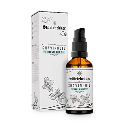 Olio da rasatura Premium per la preparazione della rasatura e rifinitura dei contorni - 50ml Olio barba vegano - Olio rasatura con piacevole fragranza - Ingredienti di alta qualità - Made in Germany